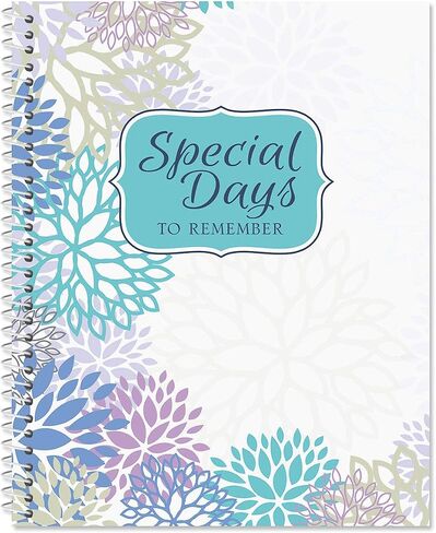 كتاب Cool Floral Card Organizer- تذكر أيامًا خاصة ، حارس مرمى بطاقات المعايدة ، Softcover ، 8 "× 10" ، ملزمة حلزونية in Kuwait