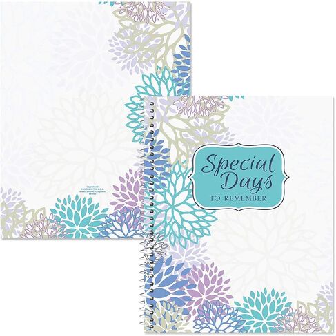 كتاب Cool Floral Card Organizer- تذكر أيامًا خاصة ، حارس مرمى بطاقات المعايدة ، Softcover ، 8 "× 10" ، ملزمة حلزونية in Kuwait