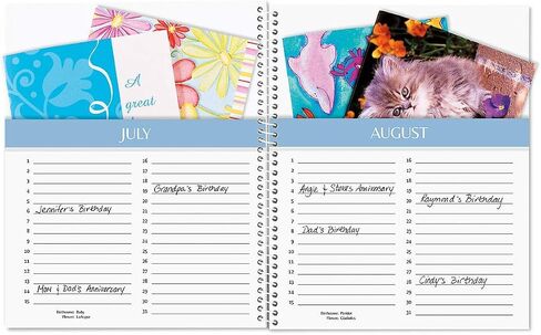 كتاب Cool Floral Card Organizer- تذكر أيامًا خاصة ، حارس مرمى بطاقات المعايدة ، Softcover ، 8 "× 10" ، ملزمة حلزونية in Kuwait