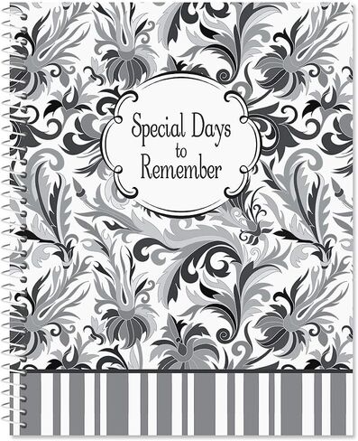 كتاب Cool Floral Card Organizer- تذكر أيامًا خاصة ، حارس مرمى بطاقات المعايدة ، Softcover ، 8 "× 10" ، ملزمة حلزونية in Kuwait