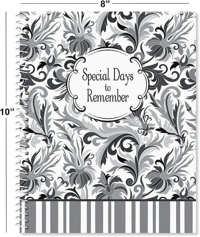كتاب Cool Floral Card Organizer- تذكر أيامًا خاصة ، حارس مرمى بطاقات المعايدة ، Softcover ، 8 "× 10" ، ملزمة حلزونية in Kuwait