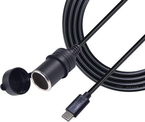 USB C to Car Cigar Cable Converter, up to 12V 3A,PD USB-C Charger,Type-C Male Plug to Car Adapter Female Socket Cable in Saudi Arabia
