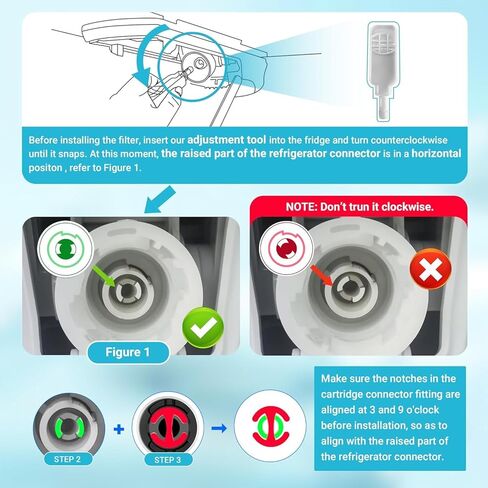 AQUA CREST LT1000PC ADQ747935 Refrigerator Water Filter and Air Filter, Replacement for LG® LT1000P®/PC/PCS, LMXS28626S, LFXS26973S, MDJ64844601, ADQ74793501, ADQ74793502 and LT120F®, 3 Combo in Kuwait