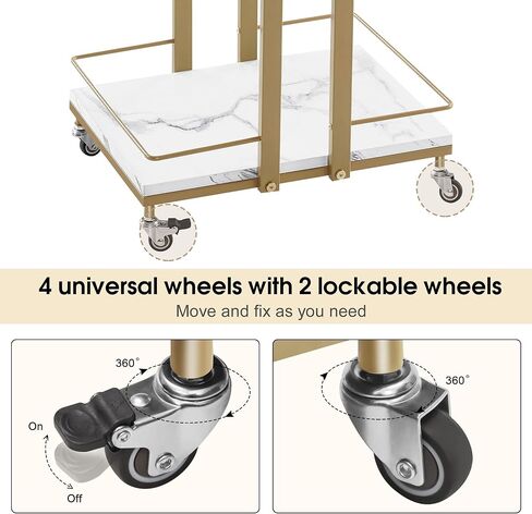 BarberPub Utility Manicure Trolley Metal Storage Rolling Barber Cart with Wheels Multi-Purpose Rack Heavy-Duty Trolley 2033 (Grey) in Saudi Arabia