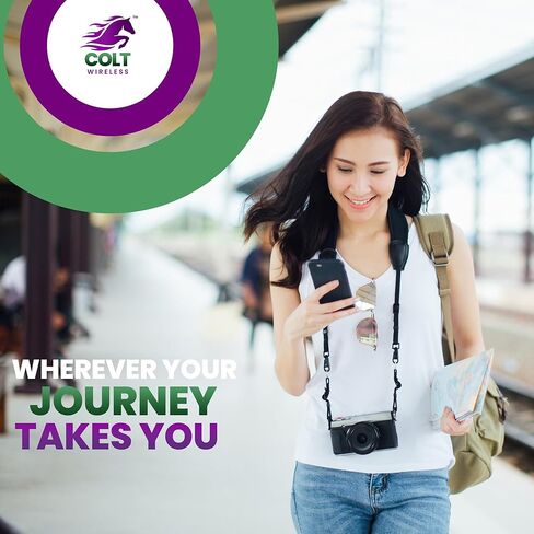 Colt Wireless 30-Day USA Physical Prepaid Sim Card with 2GB 4G LTE/5G Unlimited Data, SIM Card for US, Talk & Text 90+ Countries, Prepaid Cell Phone Plan with Mobile Hotspot, Easy Activation in Saudi Arabia