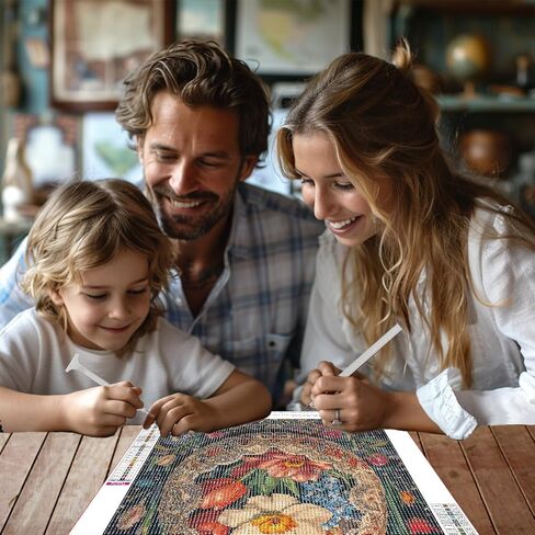 RICUVED Dragon Diamond Painting Kits for Adults, 5D Animal Diamond Painting Book Diamond Art Kits for Beginners, Full Drill Diamond Art Diamond Gem Diamond Painting Kits for Home Wall Decor 12x16Inch in Saudi Arabia