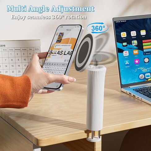 حامل الهاتف Magnetic Airplane CLQ Magnetic Airplane ، للحصول على ملحقات Magsafe Airplane Travel Essentials ، 360 درجة مئوية ، قم بتعديل الهواتف الهاتفية ذات الطول القابل للتعديل لجهاز iPhone/Pro/Max/Magsafe/الهواتف الذكية in Kuwait