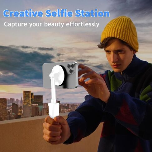 حامل الهاتف Magnetic Airplane CLQ Magnetic Airplane ، للحصول على ملحقات Magsafe Airplane Travel Essentials ، 360 درجة مئوية ، قم بتعديل الهواتف الهاتفية ذات الطول القابل للتعديل لجهاز iPhone/Pro/Max/Magsafe/الهواتف الذكية in Kuwait