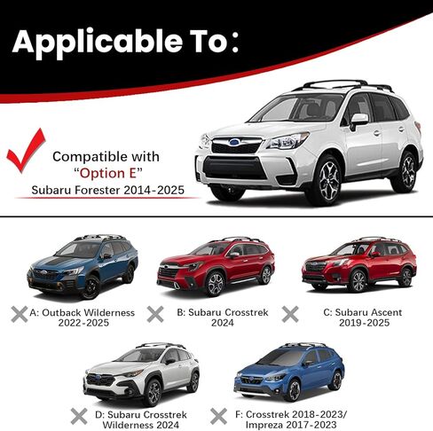 Car Roof Rack Cross Bars for XV Crosstrek 2018-2023 / Impreza 2017-2023 with Anti-Theft Lock, Aluminum Anti-Rust Cross Bar for Rooftop Cargo Carrier Luggage Kayak Canoe Bike Snowboard in Saudi Arabia