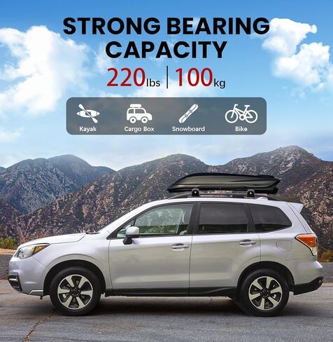 Car Roof Rack Cross Bars for XV Crosstrek 2018-2023 / Impreza 2017-2023 with Anti-Theft Lock, Aluminum Anti-Rust Cross Bar for Rooftop Cargo Carrier Luggage Kayak Canoe Bike Snowboard in Saudi Arabia