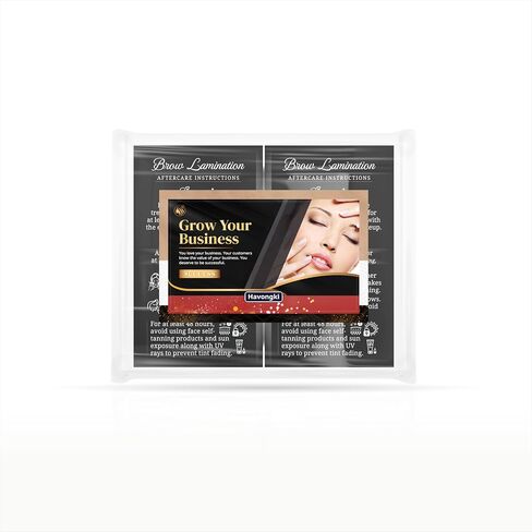 100 Pack - Premium Brow Lamination Aftercare Cards Hologram 2x3.5" - High-Resolution Printing Professional Esthetician Salon Supplies for Artist Client Eyebrow Appointment Reminder in Saudi Arabia