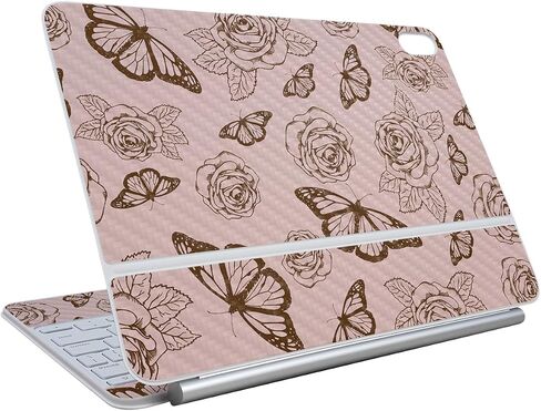 Carbon Fiber Skin Compatible with Apple Magic Keyboard for iPad Air 13-inch (M3) 2025 - Green Wheat Fields - Premium 3M Vinyl Protective Wrap Decal Cover - Easy to Apply | MMade in The USA in Kuwait