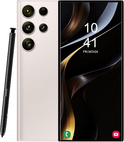 C24 Ultra Cell Phone,Android 14.0 Unlocked Phones,8+256GB Smartphone,Support Dual SIM Dual Standby Face Recognition,6800mAh Ultra Long Life Battery 5G Phone.(Orange) in Saudi Arabia