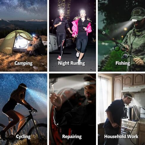 KunHe 2 Pack LED Headlamp Flashlight for Adults & Kids Camping Hiking Glow in The DarkHead Lamp with White & Red Light Comfortable Headband Lightweight & Waterproof with 6 AAA Batteries in Saudi Arabia