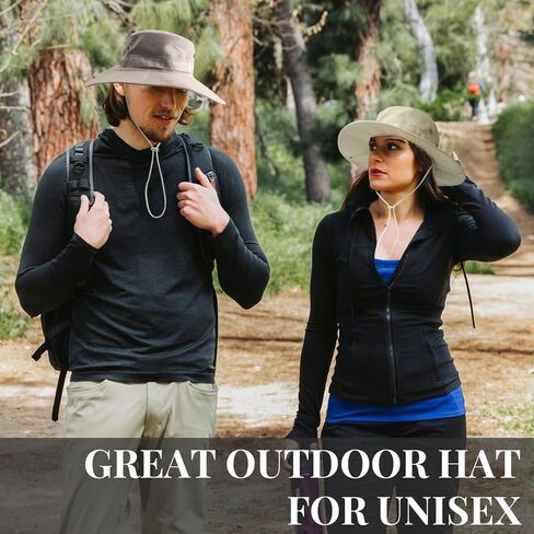 NPQQUAN Upgrade Sun Hats for Men Women Wide Brim Bucket Hat UPF 50+ Protection Breathable Boonie Hat Fishing Hiking in Kuwait