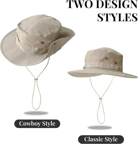 NPQQUAN Upgrade Sun Hats for Men Women Wide Brim Bucket Hat UPF 50+ Protection Breathable Boonie Hat Fishing Hiking in Kuwait