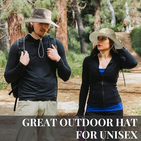 NPQQUAN Upgrade Sun Hats for Men Women Wide Brim Bucket Hat UPF 50+ Protection Breathable Boonie Hat Fishing Hiking in Kuwait