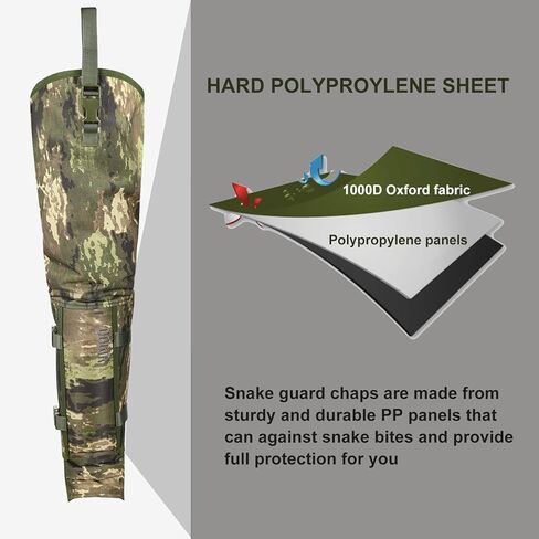 QOGIR Snake Chaps Snake Guard Gaiters for Briar-Proof Upland Hunting Chap, Waterproof Brush Protector Chap, Hunting Gaiters in Kuwait