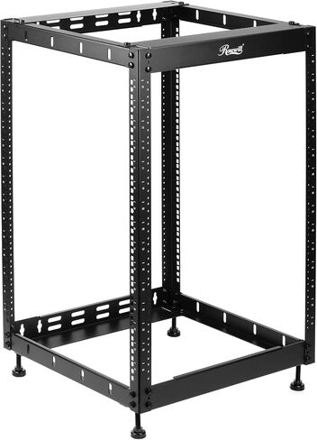 Rosewill 15U Open Frame Network Rack for Servers & AV Gear,Server Rack Floor Standing or Wall Mounted, AV Rack for 19" Networking, Servers and Audio 20 inches Depth in Saudi Arabia