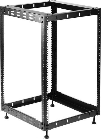 Rosewill 15U Open Frame Network Rack for Servers & AV Gear,Server Rack Floor Standing or Wall Mounted, AV Rack for 19" Networking, Servers and Audio 20 inches Depth in Saudi Arabia