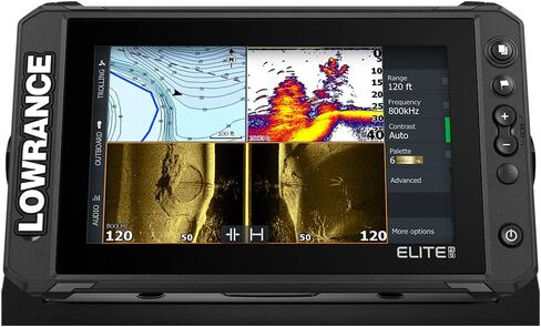 Lowrance Elite FS Fish Finder with Active Imaging 3-in-1 Transducer, Preloaded C-MAP Contour+ Charts and Protective Cover Bundle in Saudi Arabia
