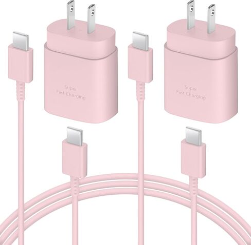 2 Pack I Phone 16 15 Fast Charger ، USB C Charger ، 25W Type C Charger Charge Fast Charging with USB C to C Cable Cable 6ft for Galaxy S24 Ultra/S23+/S22/S21/S20/PHONE 16 15 PRO MAX 16 15 PLUS in Kuwait