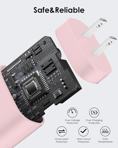 2 Pack I Phone 16 15 Fast Charger ، USB C Charger ، 25W Type C Charger Charge Fast Charging with USB C to C Cable Cable 6ft for Galaxy S24 Ultra/S23+/S22/S21/S20/PHONE 16 15 PRO MAX 16 15 PLUS in Kuwait