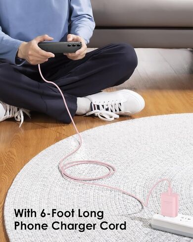 2 Pack I Phone 16 15 Fast Charger ، USB C Charger ، 25W Type C Charger Charge Fast Charging with USB C to C Cable Cable 6ft for Galaxy S24 Ultra/S23+/S22/S21/S20/PHONE 16 15 PRO MAX 16 15 PLUS in Kuwait