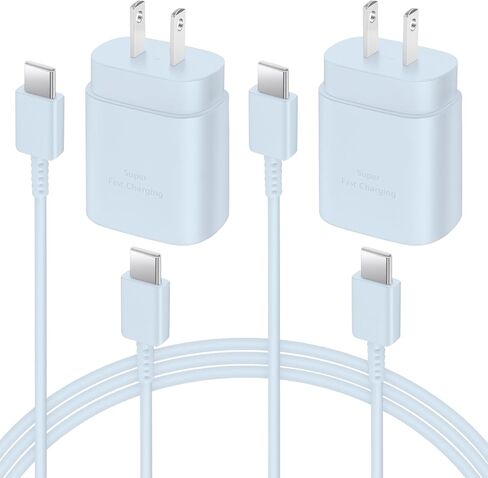 2 Pack I Phone 16 15 Fast Charger ، USB C Charger ، 25W Type C Charger Charge Fast Charging with USB C to C Cable Cable 6ft for Galaxy S24 Ultra/S23+/S22/S21/S20/PHONE 16 15 PRO MAX 16 15 PLUS in Kuwait