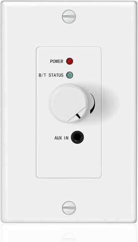 TNP in-Wall Bluetooth Receiver Amplifier, 4-Channel Wall Plate with AUX in Kuwait