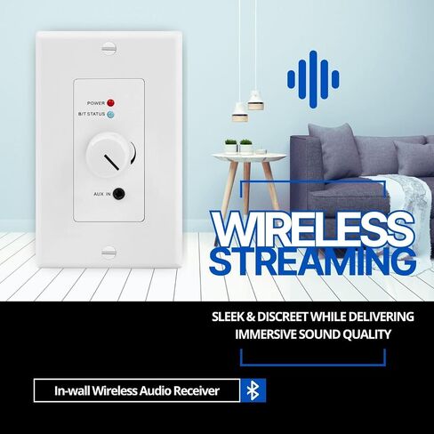 TNP Bluetooth Audio Audio Receiver Plate Mount مع إخراج مضخم الصوت - 120W BT 5.0 APTX Stereo Amplifier مع إدخال AUX 3.5 مم ، التحكم في مستوى الصوت - مضخم Bluetooth اللاسلكي لنظام الموسيقى ومكبر الصوت in Saudi Arabia