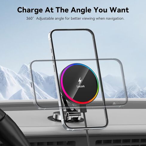 for Magsafe Car Mount Charger, 15W Air Vent Magnetic Wireles Car Mount Charger for iPhone 16 Pro Max Accessories, Car Phone Holder for iPhone 16 15 14 13 12, Zinc Alloy Case, Cool Grey in Saudi Arabia