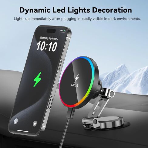 for Magsafe Car Mount Charger, 15W Air Vent Magnetic Wireles Car Mount Charger for iPhone 16 Pro Max Accessories, Car Phone Holder for iPhone 16 15 14 13 12, Zinc Alloy Case, Cool Grey in Saudi Arabia