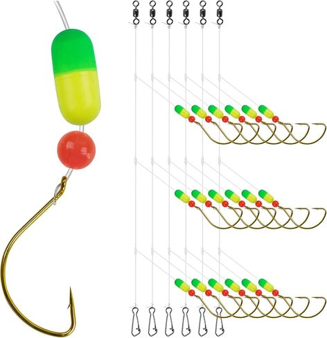 OROOTL Pompano Fishing Rigs, 6pcs Pompano Rigs for Surf Fishing Pre-Rigged Pompano Float Rigs with Circle Hooks Saltwater Fishing Rigs Surf Fishing Gear in Kuwait