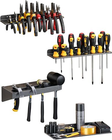 Power Tool Organizer with Wheels - 12 Cordless Drill Holder Rolling Tool Cart, 4 Layer Heavy Duty Metal Garage Storage Shelving for Drill, Workshop and Garage Organization Gift Ideas for Men Dad in Saudi Arabia