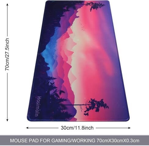 Gaming Mouse Pad, Large Mouse Pad Size 27.5x11.8 Thickness 0.12 inches,Premium-Textured Non-Slip & Waterproof Computer Mousepad with Stitched Edges for Gaming, Office & Home-70x30 Girldragon in Saudi Arabia