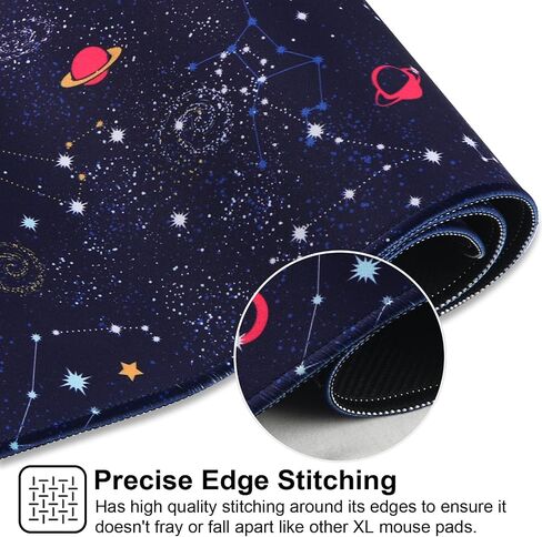 Gaming Mouse Pad, Large Mouse Pad Size 27.5x11.8 Thickness 0.12 inches,Premium-Textured Non-Slip & Waterproof Computer Mousepad with Stitched Edges for Gaming, Office & Home-70x30 Girldragon in Saudi Arabia