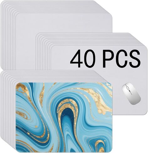 20 pcs Sublimation Mouse Pad Blanks for Sublimation Transfer Heat Press Printing Crafts Sublimation Blank Mousepad 18x22*0.3cm in Kuwait