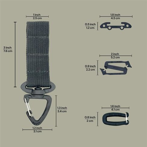 Tactical Molle Swivel Nylon Hook with a Variety of Connection Buckles,Suitable for Tactical Backpacks, Vests, Belts in Saudi Arabia