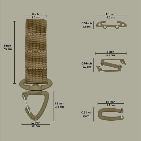 Tactical Molle Swivel Nylon Hook with a Variety of Connection Buckles,Suitable for Tactical Backpacks, Vests, Belts in Saudi Arabia