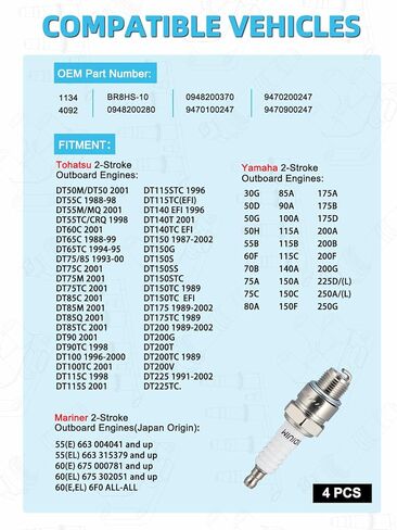 93175 Spark Plugs Double Iridium 4PCS (1.8L 2.0L 2.4L) 2008-2020 For Kia Forte Rondo Sorento Soul,For Honda Accord Civic Crosstour,For Hyundai Elantra Santa Fe Sonata Tucson,For Acura ILX TSX in Kuwait