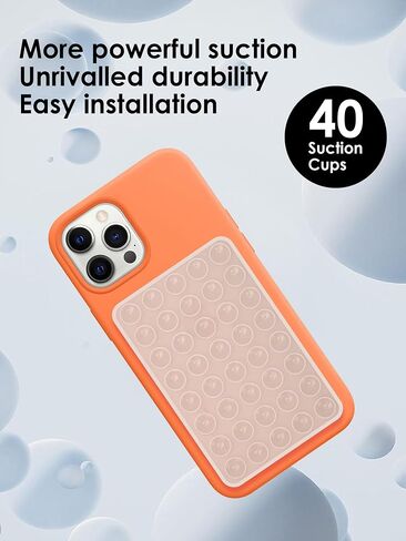 2PCS Silicone Suction Phone Case Mount, Non Slip Suction Cup Phone Mount, Cell Phone Accessories Holder for Selfies and Videos,Silicon Adhesive Phone Stand Sticky for iPhone and Android (Clear) in Saudi Arabia