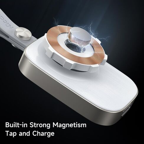 Mcdodo Portable Apple Watch Magnetic Charger with Lanyard, iwatch Portable Wireless Charger for Apple Watch Series10/9/8/7/6/5/4/3/2/SE/UItra 2/Ultra, Mini&Lightweight(White) in Saudi Arabia