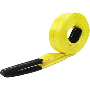 Tow Strap with Reinforced Loops 2in x 30ft Vehicle Recovery Rope 10,000 lbs Pound Capacity Recovery Strap