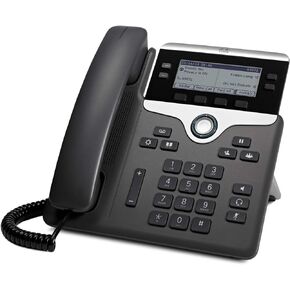 Cisco CP-7841-K9= هاتف Voip من سلسلة 7800 (مصدر الطاقة غير متضمن)، أسود
