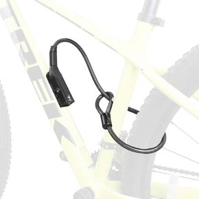 BV Bike Lock, Double Lock Cylinder Mount, 10 x70cm Cable, Anti-Theft Coiling Cable Lock for Bicycle (Made in Japan)