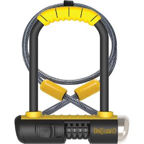 ONGUARD Bulldog Combination U-Lock Cable Combo, Black/Yellow