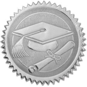 PaperDirect Congratulations 5-Point Star Embossed Gold Foil Certificate Seals, 2 Inch, Self Adhesive, 100 Count, Embossed Seals for Certificates, Achievement Award Stickers for School, Work, Diploma