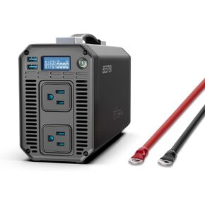 BESTEK Power Inverter 1200W, DC 12V to 110V AC Inverter for Car with Digital LCD Display 4.2A Dual USB Car Charger Inverter Car Power