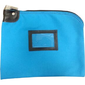 Locking Bank Bag Canvas Keyed Security (Deep Sky Blue)